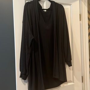 Treasure and bond cozy relaxed cardigan with hood